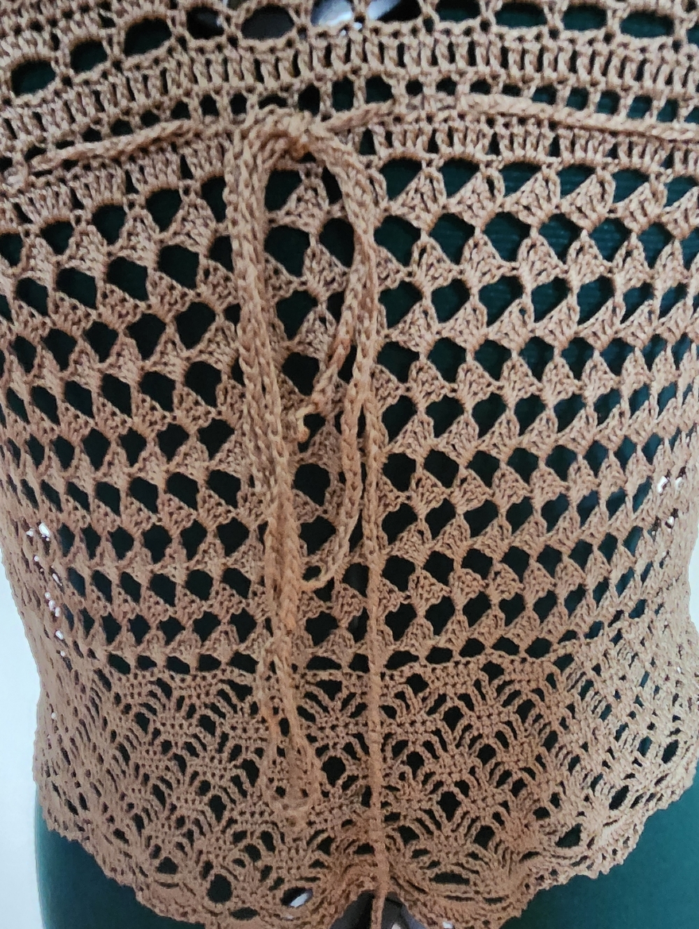 Candie's Taupe Sleeveless Crochet Tank - Picture 3 of 8